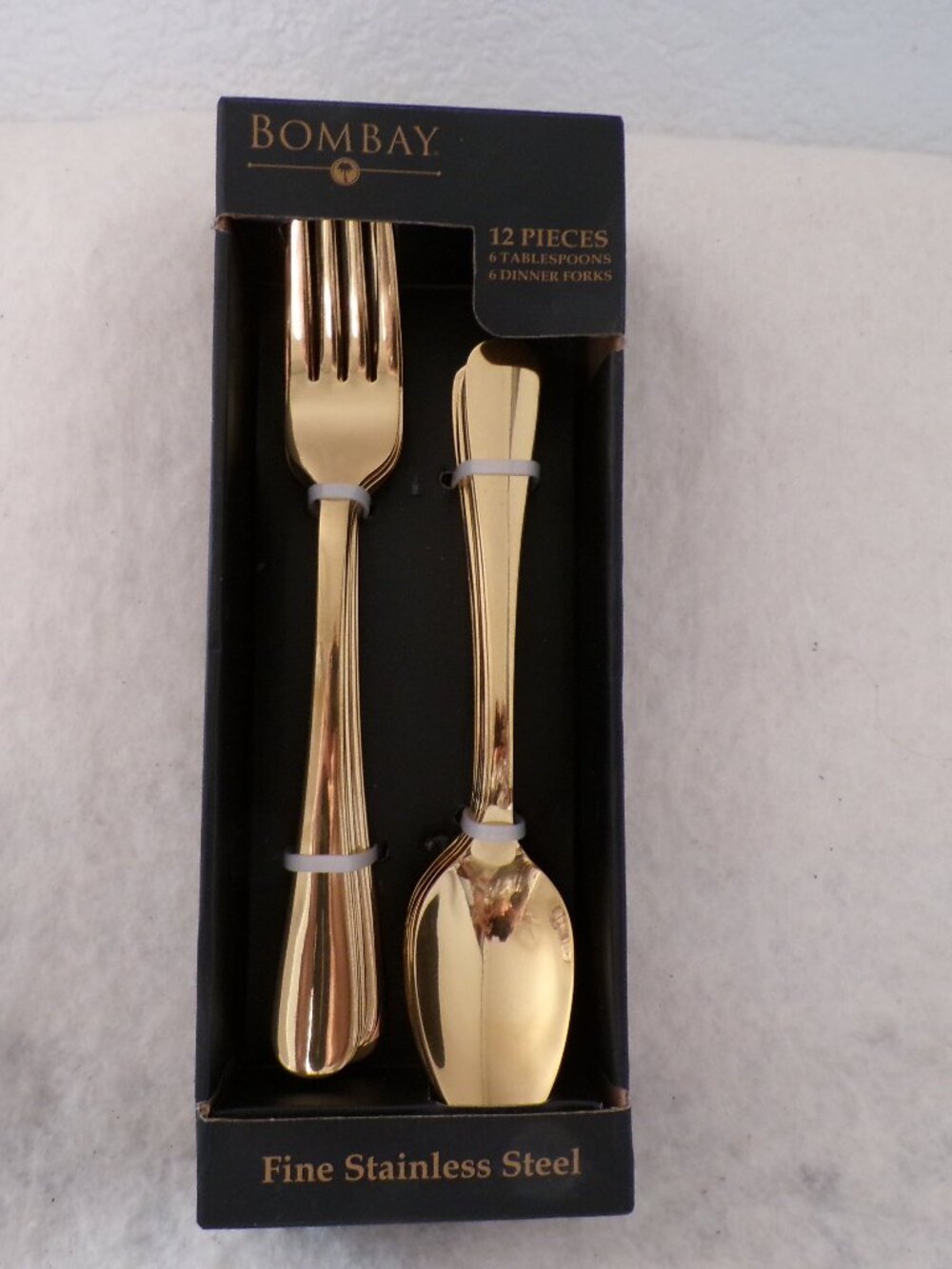 Bombay Gold Fine Stainless Steel Flatware Set Elegant Silverware 12 Piece